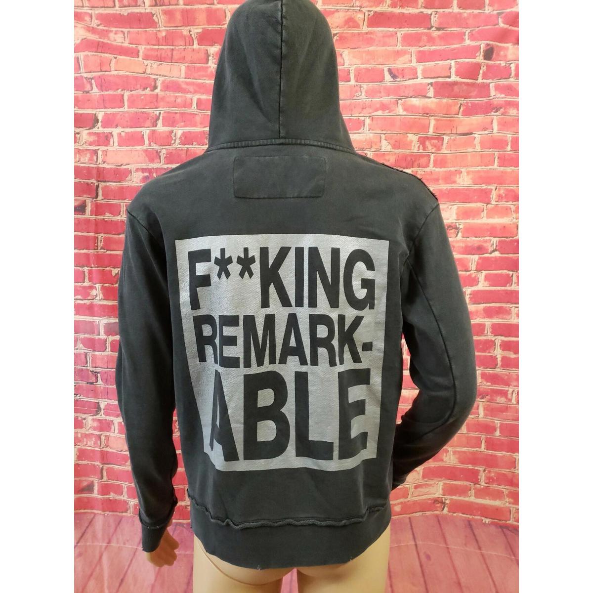 Boda Skins "F**King Remark-Able" Luxury Collection Faded Black Men's Hoodie M